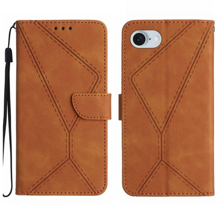 Stitching Embossed Leather Phone Case, For iPhone 17e / 16e, For iPhone 17 Pro Max, For iPhone 17 Pro, For iPhone 17