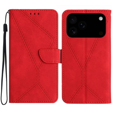 Stitching Embossed Leather Phone Case, For iPhone 17e / 16e, For iPhone 17 Pro Max, For iPhone 17 Pro, For iPhone 17