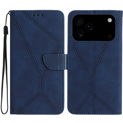 Stitching Embossed Leather Phone Case, For iPhone 17e / 16e, For iPhone 17 Pro Max, For iPhone 17 Pro, For iPhone 17