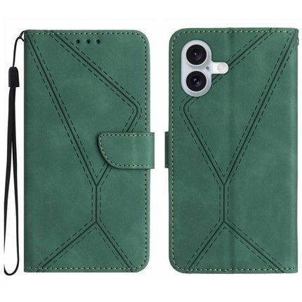 Stitching Embossed Leather Phone Case, For iPhone 17e / 16e, For iPhone 17 Pro Max, For iPhone 17 Pro, For iPhone 17