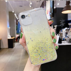 Funda de TPU para teléfono con purpurina en polvo con degradado de estrellas, para iPhone 6s Plus/6 Plus, para iPhone 6s/6