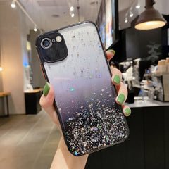 Funda de TPU para teléfono con purpurina en polvo con degradado de estrellas, para iPhone 6s Plus/6 Plus, para iPhone 6s/6