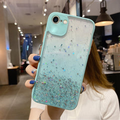 Starry Gradient Glitter Powder TPU Phone Case, For iPhone 14 Plus, For iPhone 14, For iPhone 14 Pro, For iPhone 14 Pro Max, For iPhone SE 2022 / SE 2020 / 8 / 7