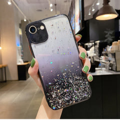 Starry Gradient Glitter Powder TPU Phone Case, For iPhone 14 Plus, For iPhone 14, For iPhone 14 Pro, For iPhone 14 Pro Max, For iPhone SE 2022 / SE 2020 / 8 / 7