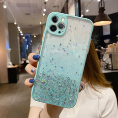 Starry Gradient Glitter Powder TPU Phone Case, For iPhone 11 Pro, For iPhone XS / X, For iPhone XR, For iPhone XS Max, For iPhone 8 Plus / 7 Plus