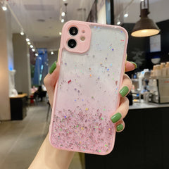 Starry Gradient Glitter Powder TPU Handyhülle, Für iPhone 12 Pro Max, Für iPhone 12 Pro, Für iPhone 12 mini, Für iPhone 11 Pro Max, Für iPhone 11