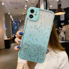 Starry Gradient Glitter Powder TPU Phone Case, For iPhone 13 Pro Max, For iPhone 13 Pro, For iPhone 13, For iPhone 13 mini, For iPhone 12