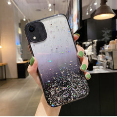 Starry Gradient Glitter Powder TPU Phone Case, For iPhone 11 Pro, For iPhone XS / X, For iPhone XR, For iPhone XS Max, For iPhone 8 Plus / 7 Plus