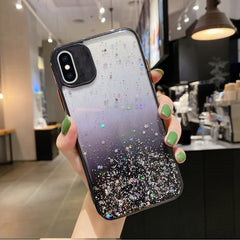 Starry Gradient Glitter Powder TPU Phone Case, For iPhone 11 Pro, For iPhone XS / X, For iPhone XR, For iPhone XS Max, For iPhone 8 Plus / 7 Plus