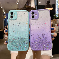 Funda de TPU para teléfono con purpurina en polvo con degradado de estrellas, para iPhone 6s Plus/6 Plus, para iPhone 6s/6