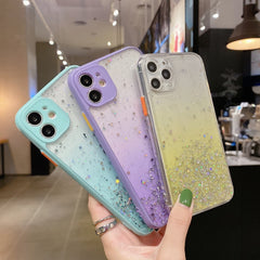 Starry Gradient Glitter Powder TPU Handyhülle, Für iPhone 12 Pro Max, Für iPhone 12 Pro, Für iPhone 12 mini, Für iPhone 11 Pro Max, Für iPhone 11