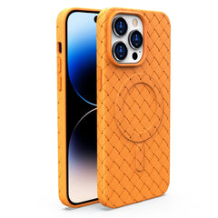 Woven Pattern MagSafe Magnetic Cooling Phone Case, For iPhone 14, For iPhone 14 Pro, For iPhone 14 Pro Max, For iPhone 13 Pro Max, For iPhone 13 Pro, For iPhone 13