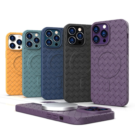 Woven Pattern MagSafe Magnetic Cooling Phone Case, For iPhone 14, For iPhone 14 Pro, For iPhone 14 Pro Max, For iPhone 13 Pro Max, For iPhone 13 Pro, For iPhone 13