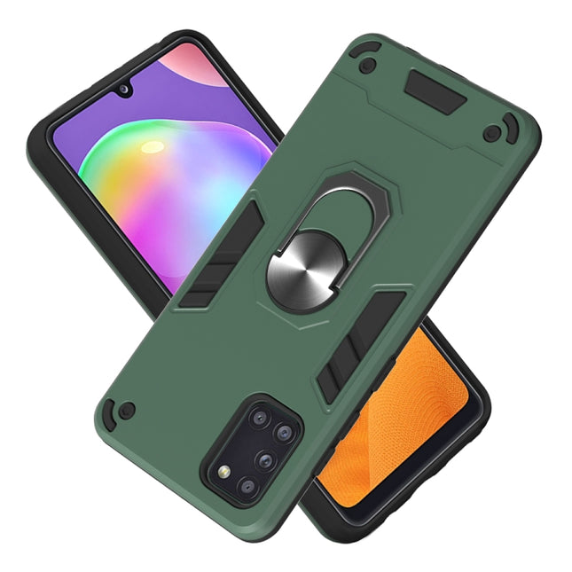 2 in 1 Armour Series PC + TPU Protective Case with Ring Holder, For Samsung Galaxy A31