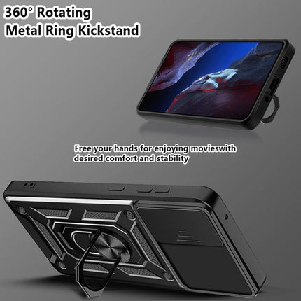 Sliding Camera Cover Design TPU Hybrid PC Phone Case, For Xiaomi Poco F5 Pro