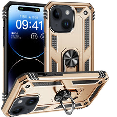 Shockproof TPU + PC Phone Case with Holder, For iPhone 15 Pro Max, For iPhone 15 Pro, For iPhone 15 Plus, For iPhone 15