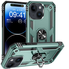 Shockproof TPU + PC Phone Case with Holder, For iPhone 15 Pro Max, For iPhone 15 Pro, For iPhone 15 Plus, For iPhone 15