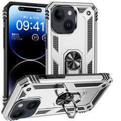 Shockproof TPU + PC Phone Case with Holder, For iPhone 15 Pro Max, For iPhone 15 Pro, For iPhone 15 Plus, For iPhone 15