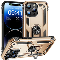 Shockproof TPU + PC Phone Case with Holder, For iPhone 15 Pro Max, For iPhone 15 Pro, For iPhone 15 Plus, For iPhone 15