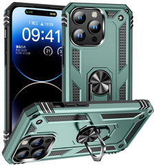 Shockproof TPU + PC Phone Case with Holder, For iPhone 15 Pro Max, For iPhone 15 Pro, For iPhone 15 Plus, For iPhone 15