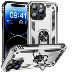 Shockproof TPU + PC Phone Case with Holder, For iPhone 15 Pro Max, For iPhone 15 Pro, For iPhone 15 Plus, For iPhone 15