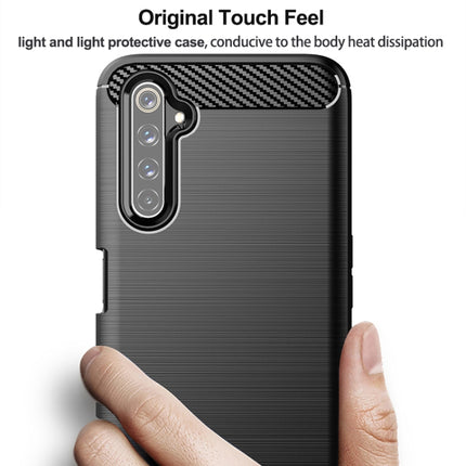 Brushed Texture Carbon Fiber TPU Phone Case, For Realme 6 Pro