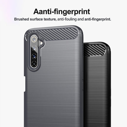 Brushed Texture Carbon Fiber TPU Phone Case, For Realme 6 Pro