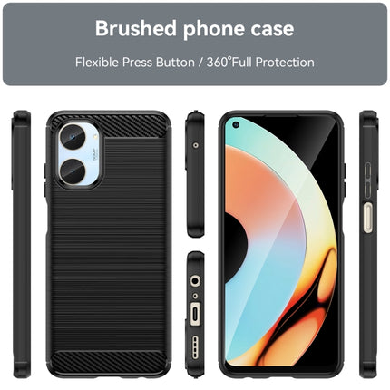 Brushed Texture Carbon Fiber TPU Phone Case, For Realme10 4G, For Realme V25, For Realme 6i India, For Realme C21Y, For Realme 8 Pro, For Realme 8, For Realme C21, For Realme Narzo 20 Pro