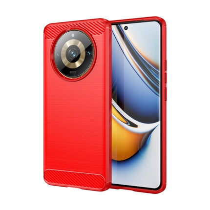 Brushed Texture Carbon Fiber TPU Phone Case, For Realme 12+ 5G, For Realme V50s, For Realme C67 5G, For Realme C53, For Realme Narzo N53, For Realme 11 Pro, For Realme 11 Pro+, For Realme 10 Pro