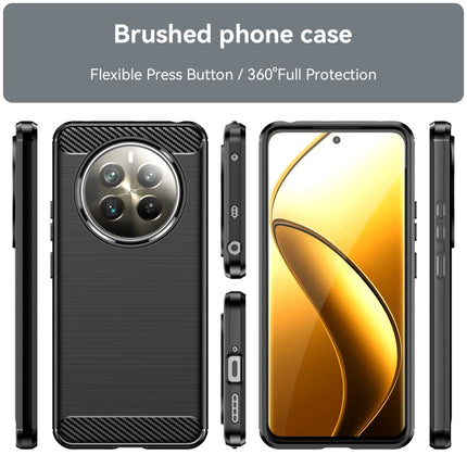 Brushed Texture Carbon Fiber TPU Phone Case, For Realme 12+ 5G, For Realme V50s, For Realme C67 5G, For Realme C53, For Realme Narzo N53, For Realme 11 Pro, For Realme 11 Pro+, For Realme 10 Pro