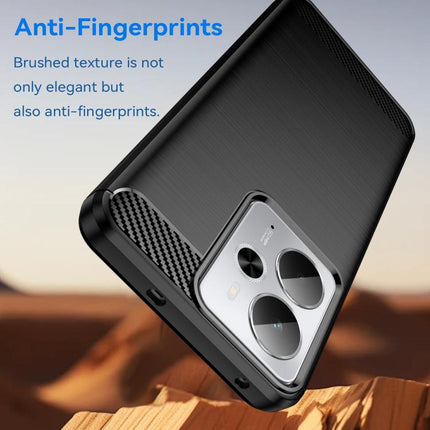 Brushed Texture Carbon Fiber TPU Phone Case, For Realme 14T 5G, For Realme 14 5G, For Realme P3 5G, For Realme Neo7x 5G, For Realme P3 Pro, For Realme 14 Pro+, For Realme GT7 Pro Racing, For Realme 12 5G