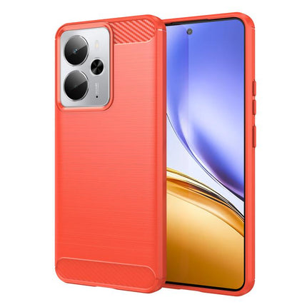 Brushed Texture Carbon Fiber TPU Phone Case, For Realme 14T 5G, For Realme 14 5G, For Realme P3 5G, For Realme Neo7x 5G, For Realme P3 Pro, For Realme 14 Pro+, For Realme GT7 Pro Racing, For Realme 12 5G