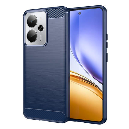 Brushed Texture Carbon Fiber TPU Phone Case, For Realme 14T 5G, For Realme 14 5G, For Realme P3 5G, For Realme Neo7x 5G, For Realme P3 Pro, For Realme 14 Pro+, For Realme GT7 Pro Racing, For Realme 12 5G