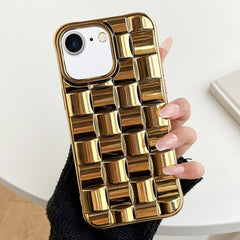 3D Cube Weave Texture Electroplating Phone Case, For iPhone 14 Plus, For iPhone 14, For iPhone 14 Pro, For iPhone 14 Pro Max, For iPhone SE 2022 / SE 2020 / 8 / 7, For iPhone 13 Pro Max, For iPhone 13 Pro, For iPhone 13