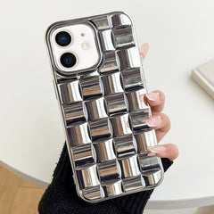 3D Cube Weave Texture Electroplating Phone Case, For iPhone 13 mini, For iPhone 12 / 12 Pro, For iPhone 12 Pro Max, For iPhone 12 mini, For iPhone 11 Pro Max, For iPhone 11, For iPhone 11 Pro, For iPhone XS / X