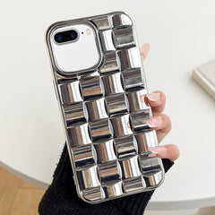 3D Cube Weave Texture Electroplating Phone Case, For iPhone XR, For iPhone XS Max, For iPhone 8 Plus / 7 Plus, For iPhone 6s Plus / 6 Plus, For iPhone 6s / 6