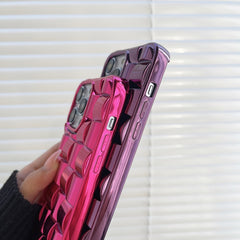 3D Cube Weave Texture Electroplating Phone Case, For iPhone 12 / 12 Pro, For iPhone 12 Pro Max, For iPhone 11 Pro Max, For iPhone 11