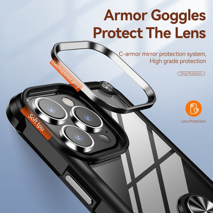 TPU + PC Lens Protection Phone Case with Ring Holder