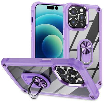 TPU + PC Lens Protection Phone Case with Ring Holder