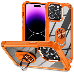 TPU + PC Lens Protection Phone Case with Ring Holder, For iPhone 16 Pro Max, For iPhone 16 Pro, For iPhone 16 Plus, For iPhone 16, For iPhone 15 Pro Max