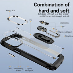 TPU + PC Lens Protection Phone Case with Ring Holder, For iPhone 15 Pro, For iPhone 15 Plus, For iPhone 15