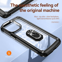 TPU + PC Lens Protection Phone Case with Ring Holder, For iPhone 15 Pro, For iPhone 15 Plus, For iPhone 15