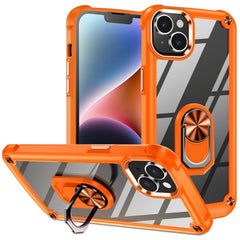 TPU + PC Lens Protection Phone Case with Ring Holder, For iPhone 15 Pro, For iPhone 15 Plus, For iPhone 15