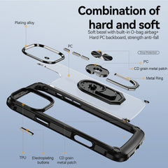 TPU + PC Lens Protection Phone Case with Ring Holder, For iPhone 16 Pro Max, For iPhone 16 Pro, For iPhone 16 Plus, For iPhone 16, For iPhone 15 Pro Max