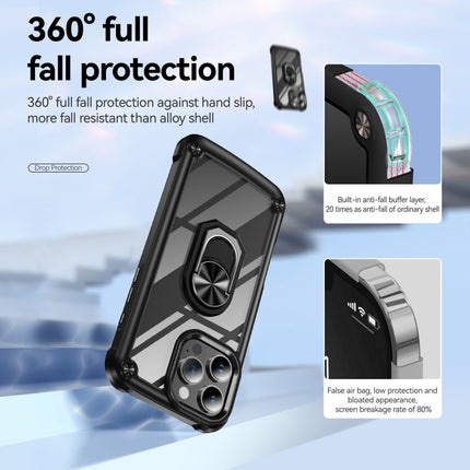 TPU + PC Lens Protection Phone Case with Ring Holder