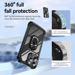 TPU + PC Lens Protection Phone Case with Ring Holder, For iPhone 16 Pro Max, For iPhone 16 Pro, For iPhone 16 Plus, For iPhone 16, For iPhone 15 Pro Max