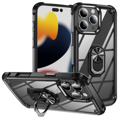 TPU + PC Lens Protection Phone Case with Ring Holder, For iPhone 16e, For iPhone 16 Pro Max, For iPhone 16 Pro, For iPhone 16 Plus