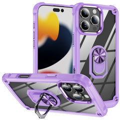 TPU + PC Lens Protection Phone Case with Ring Holder, For iPhone 16e, For iPhone 16 Pro Max, For iPhone 16 Pro, For iPhone 16 Plus