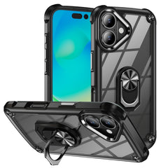 TPU + PC Lens Protection Phone Case with Ring Holder, For iPhone 16 Pro Max, For iPhone 16 Pro, For iPhone 16 Plus, For iPhone 16, For iPhone 15 Pro Max