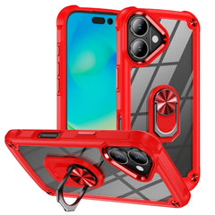 TPU + PC Lens Protection Phone Case with Ring Holder, For iPhone 16e, For iPhone 16 Pro Max, For iPhone 16 Pro, For iPhone 16 Plus